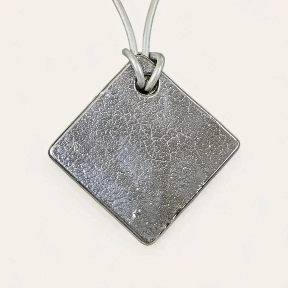 (2!$20) Vintage Murano Art Glass Striped Square Pendant - Picture 4 of 7